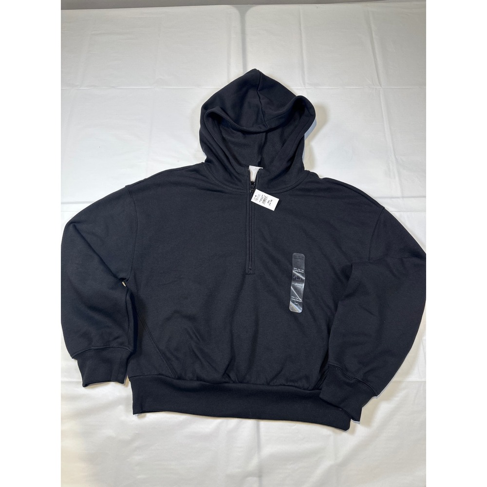 Gap Kids‎ XXL 14-16 Black Quarter Zip Fleece Hoodie Sweatshirt NWT